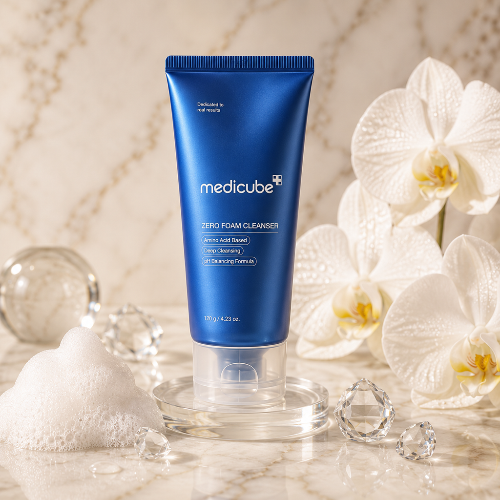 Medicube Zero Foam Cleanser low-pH Korean facial cleanser for deep pore cleansing and gentle daily face washing. 120ml.